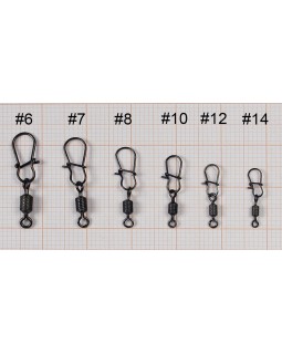 Вертлюг с карабином X-Patten Rolling Swivel With Round Snap № 8-foto2