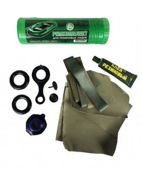 Ремкомплект для ремонта резиновых лодок в тубусе Три Кита