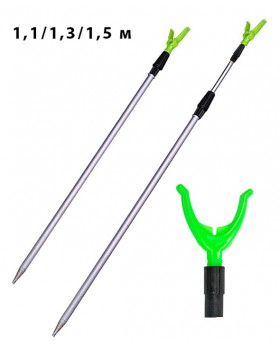 Подставка для удилищ алюминиевая с резьбой и насадкой РБ 