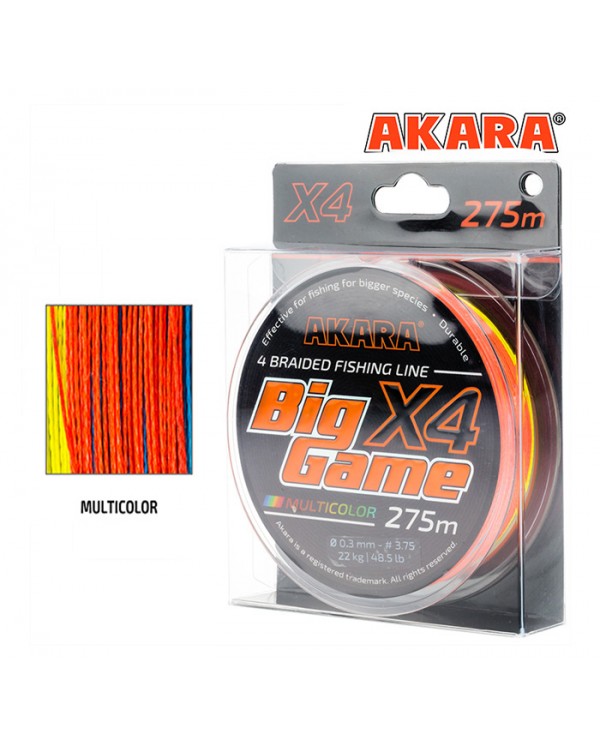 Леска плетёная Akara Big Game Mult X-4 275 м.
