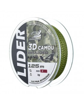 Леска плетёная Fishing Empire Lider 3D Camou X4 125м-foto2
