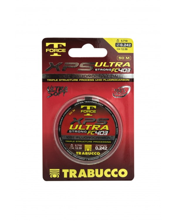 Леска флюорокарбоновая TRABUCCO T-FORCE XPS Fluorocarbon FC403 50 м.
