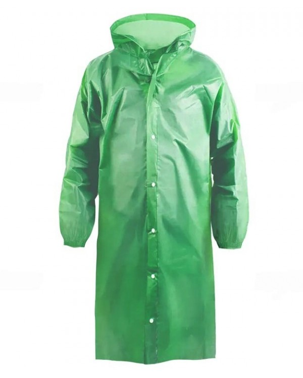 Плащ-дождевик ПЭ зеленый на кнопках Komfi/100 Плащ-дождевик ПЭ зеленый на кнопках Komfi/100