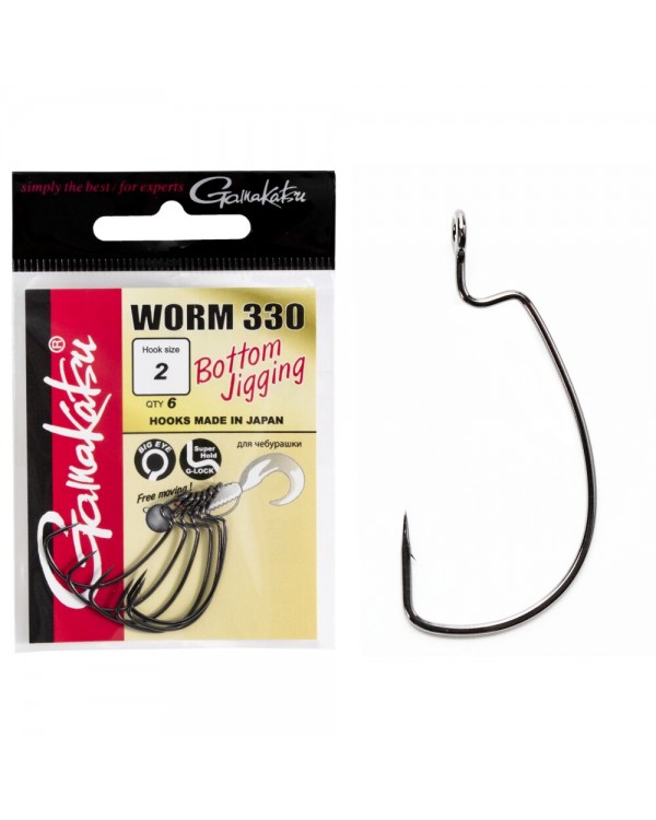 Крючки офсетные Gamakatsu WORM 330 Bottom Jigging