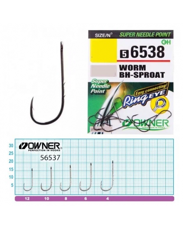 Крючки Owner WORM BH-ROUND 56538