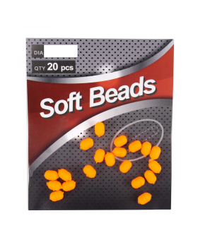 Бусина фидерная PVC Namazu d-3,7/4.7мм 20шт оранжевая овал