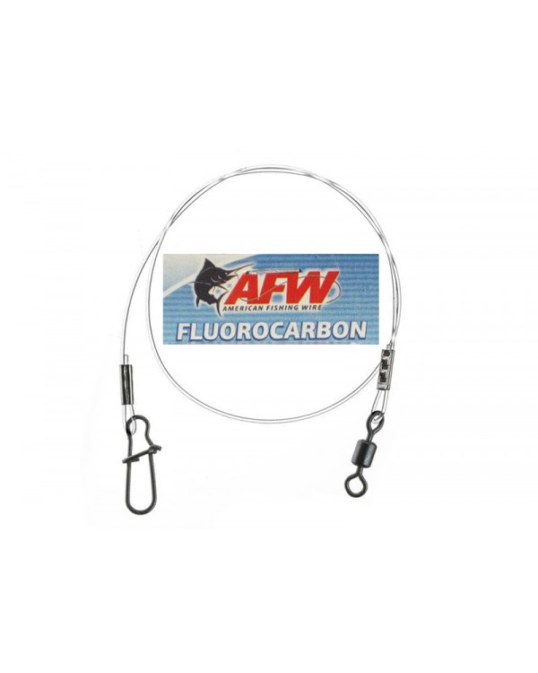 Флюорокарбоновый поводок "AFW", оснащённый вертлюгом и застёжкой