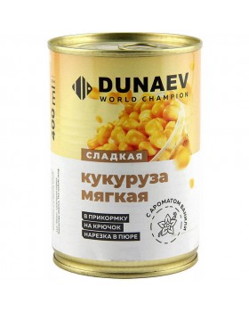 Кукуруза мягкая DUNAEV металлобанка 400мл, ваниль