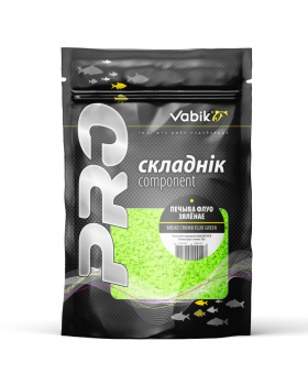 Компонент прикормки Vabik Печиво флуо зелёное 750г