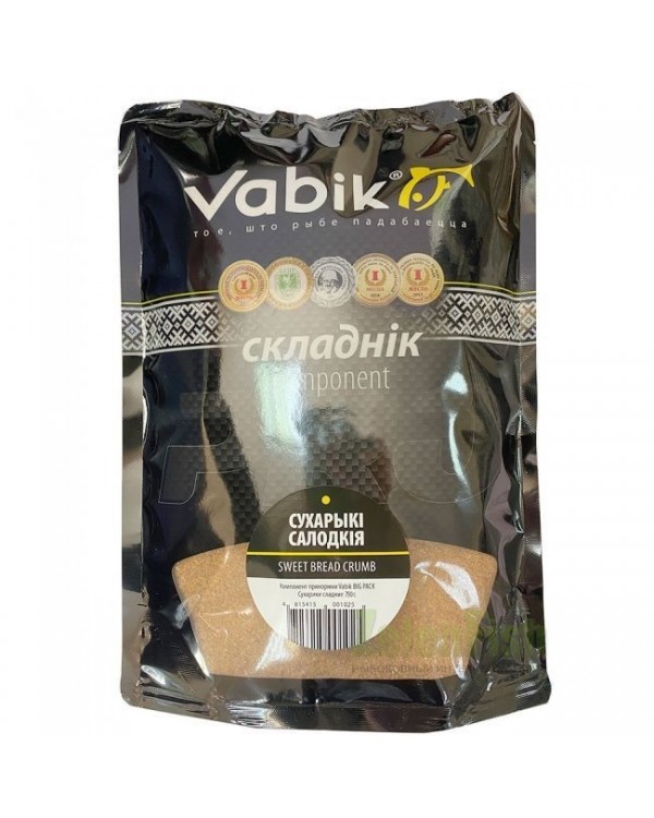 Компонент для прикормки Vabik Сухарики сладкие, 750г