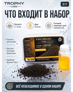 Стик/метод Микс + Дип Trophy Labs Пеллетс Ананас-foto2