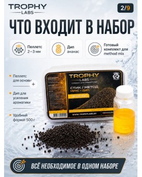 Стик/метод Микс + Дип Trophy Labs Пеллетс Ананас-foto2