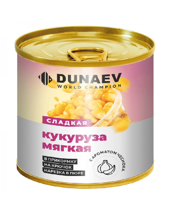 Кукуруза мягкая DUNAEV металлобанка 400мл, чеснок