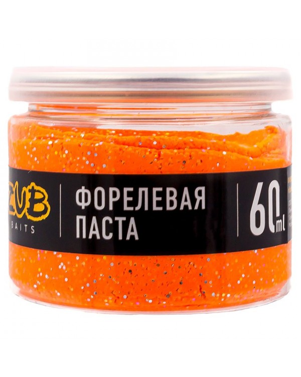 Паста форелевая ZUB 60мл, оранжевая, икра